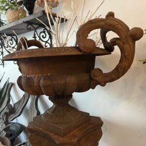 Cast iron urn, planters-2ears