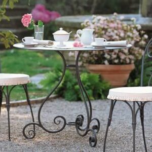 Steel, iron tables and chairs