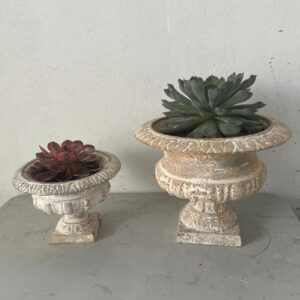 Cast iron planters-Tiny vases